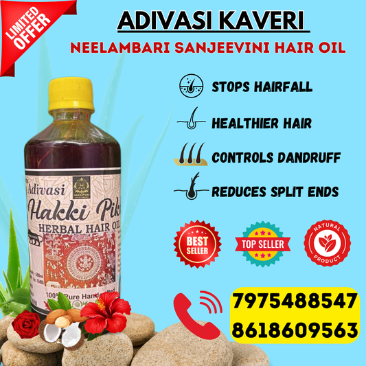 ~~🌺Adivasi Kaveri Sanjeevini Neelambari Hair Oil (5.0 ⭐⭐⭐⭐⭐ 12,473 REVIEWS)🌺~~